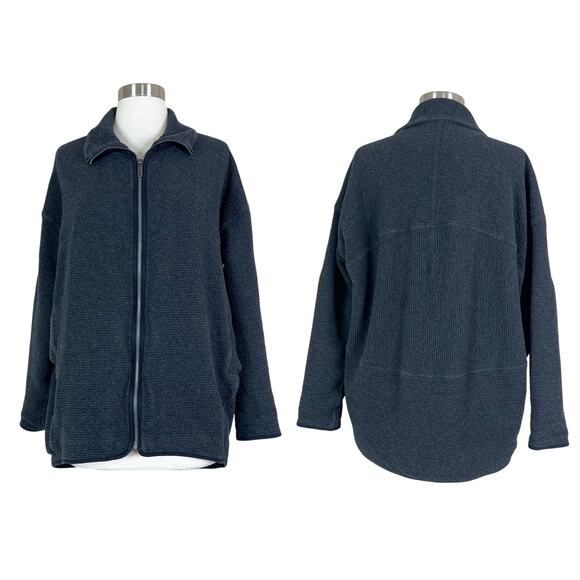 Lululemon | Peaceful Moments Full Zip Heathered Black Grey Oversized Jacket 4 - Picture 11 of 11